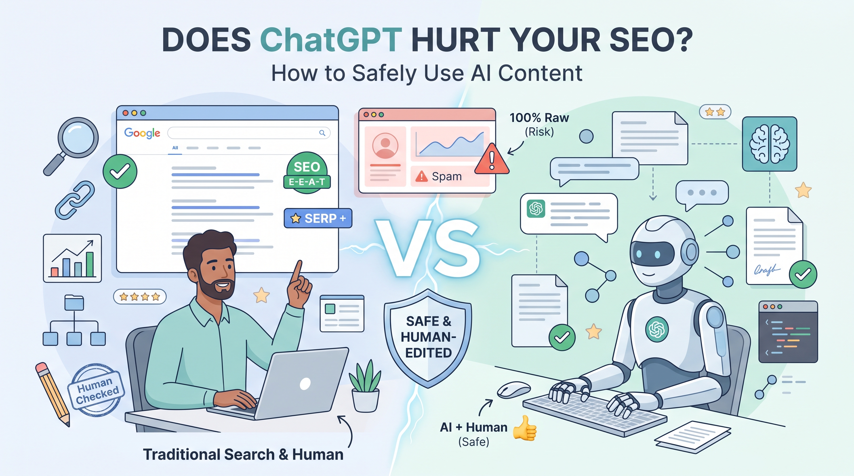 Does ChatGPT Hurt Your SEO? How to Safely Use AI Content in 2026