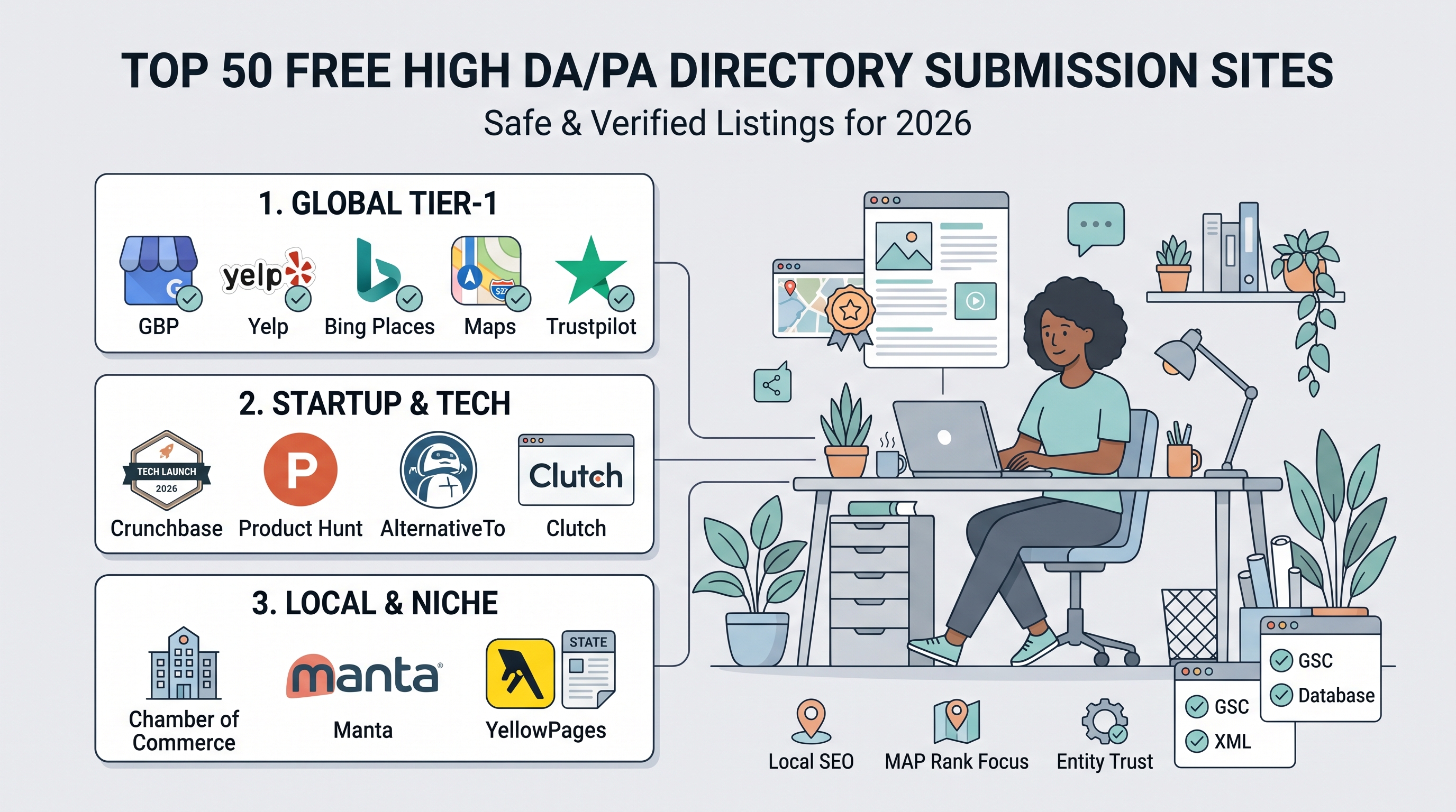 Top 50 Free High DA/PA Directory Submission Sites List 2026 (Safe & Verified)