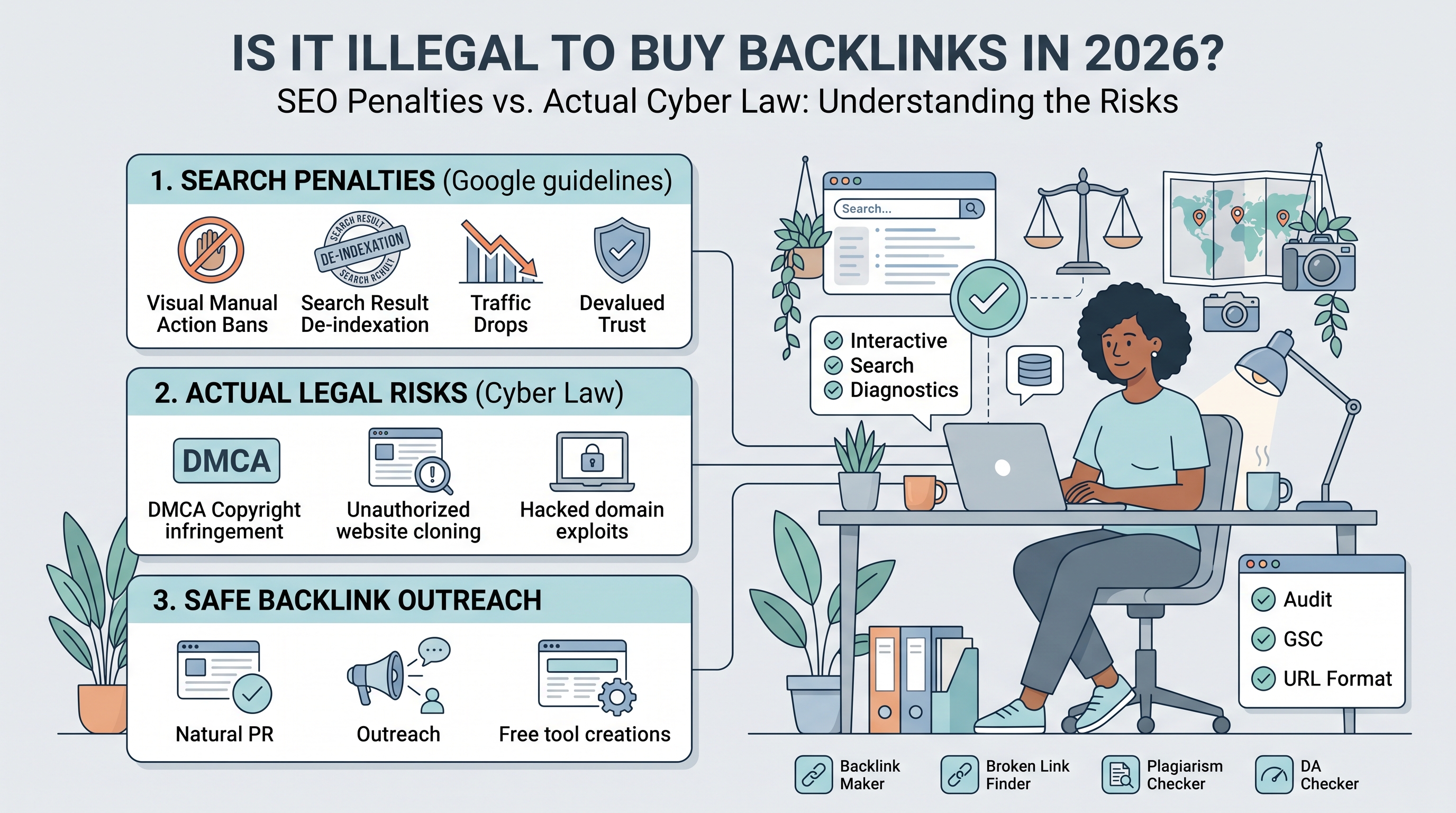 Is It Illegal to Buy Backlinks in 2026? (SEO Penalties vs. Cyber Law)