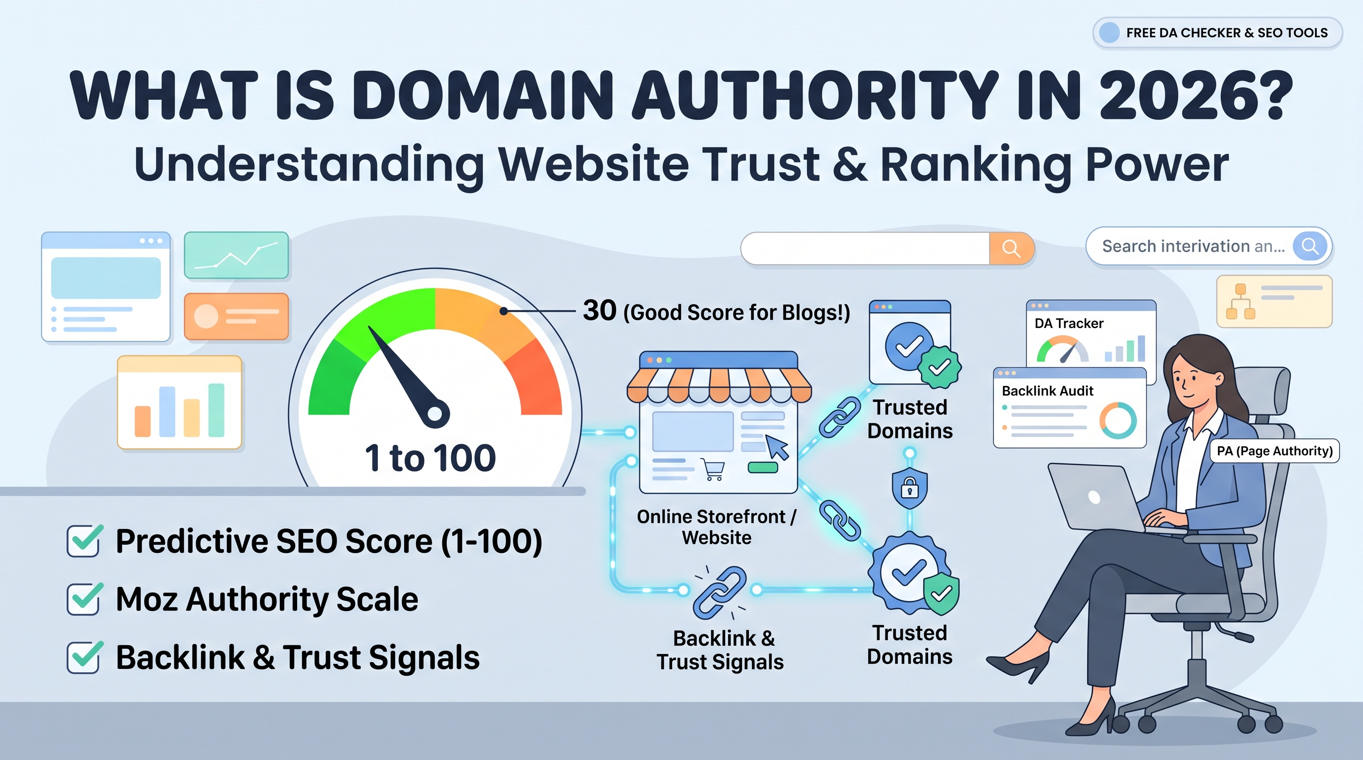 What is Domain Authority? (Meaning, Checking & Is 30 DA Good in 2026?)